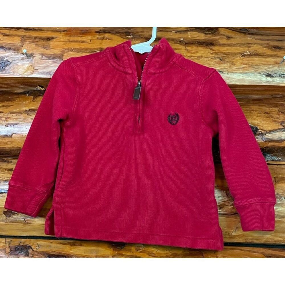 Chaps Pullover Red Zipper Front Shirt Boys Size 2T‎
